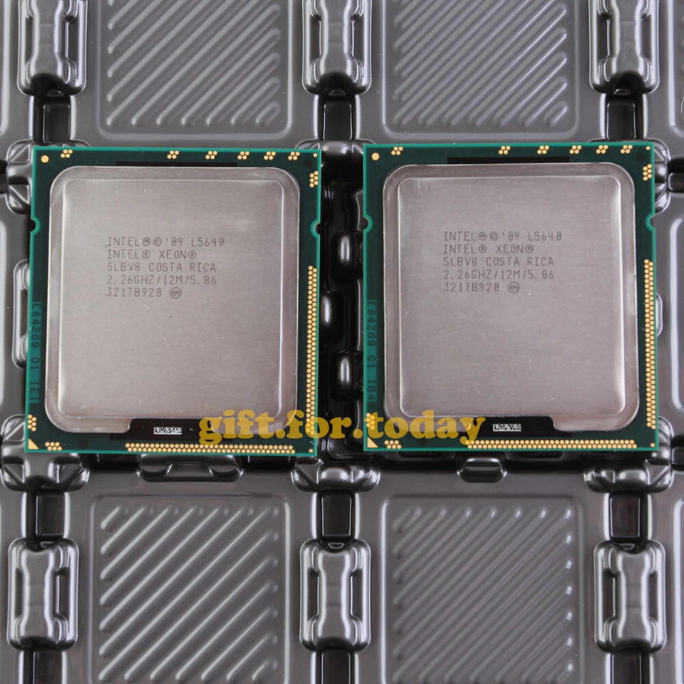 Lot of 2 pcs Original Intel Xeon 5600 L5640 2.26GHz Six-Core Processor CPU - Image 1 of 1