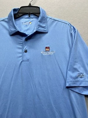 Polo Arnold Palmer para hombre azul medio Wells Fargo Foto 1 de 4