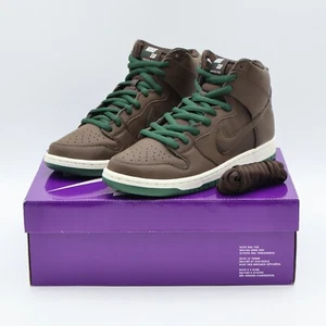 CV1624-200 Nike SB Dunk High Baroque Brown Vegan Leather Pine Green (Men's) - Picture 1 of 10