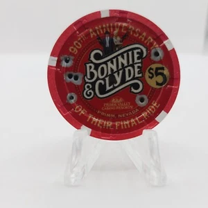 Primm Valley Resort & Casino Primm Nevada 2024 "Bonnie and Clyde" $5 chip - Foto 1 di 3