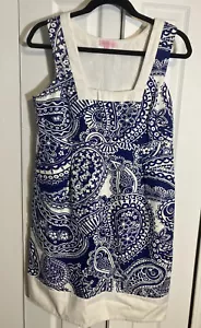 Vestido de vaina Morgan Lilly Pulitzer para mujer azul cachemira cuello cuadrado elástico 6 - Imagen 1 de 7