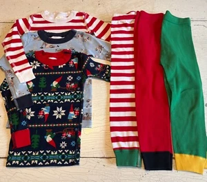 Boy's HANNA ANDERSSON Size 100 (4) Holiday Theme Long John Pajama Separates Lot - Picture 1 of 2