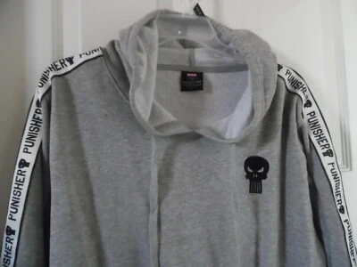 -SUDADERA HOMBRE MARVEL PUNISHER GRIS SUDADERA CON CAPUCHA ALGODÓN POLIÉSTER MANGA LARGA 2XL Foto 1 de 4