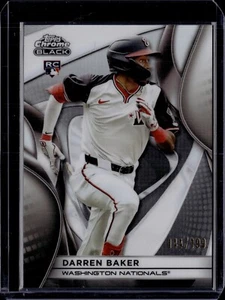 2025 Topps Chrome Black Darren Baker Refractor Rookie 144/199 - Picture 1 of 2