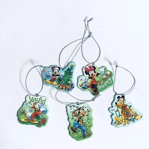 Vintage Menge 5 Disney Kunststoff XMas Ornamente Mickey Minnie Goofy Donald Pluto - Bild 1 von 12