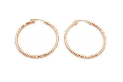 14k Rose Gold Hoop Earrings - Image 1 of 4