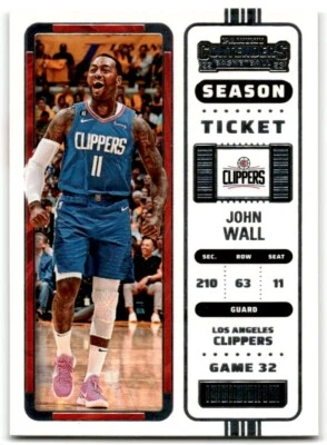 2022-23 Panini Contenders Season Ticket John Wall Los Angeles Clippers #71 - Image 1 of 2