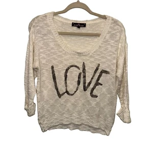 Almost Famous Pullover Damen L Strickpullover Schulterfrei Ivory Love Freizeit - Bild 1 von 8
