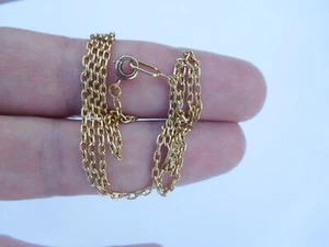 Rare French Art Nouveau Deco Early 1900s 18K Gold Necklace Pendant Chain ⛓️ - Picture 1 of 11