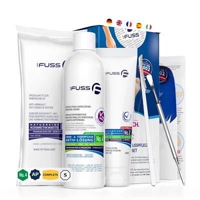 MR. FUSS No. 4 HORNHAUTENTFERNER LÖSUNG, CREME, 2 SCHABER, WATTE HORNHAUT klein