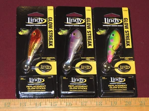 3New Lindy Glow Streak Ice Fishing Open Water Jigs 1/2oz Xtra Glow Sticks #5 - Picture 1 of 8