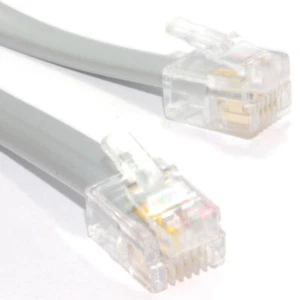5m PŁASKI RJ12 6P6C do RJ12 6P6C Kabel Wtyczka do wtyczki - Zdjęcie 1 z 3