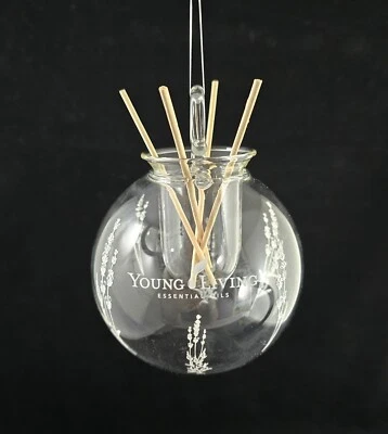 Young Living Essential Oils Ornament Clear Glass Diffuser Collectible & reeds - Image 1 of 4