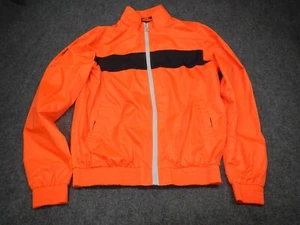 Superdry Windbreaker Jacket Men's Size XL Orange Blue Full Zip Lightweight - Picture 1 of 11