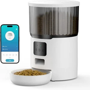 UIOOQ Distributore Crocchette Gatti Cani WiFi, 4L Distributore Automatico CibO - Foto 1 di 10