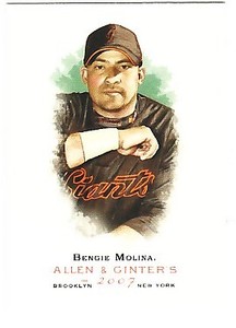 2007 Topps Allen and Ginter San Francisco Giants Baseball Card #63 Bengie Molina