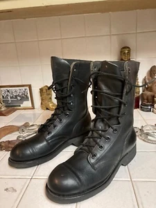 MILITARY DRILL BOOT 1985 USA STEEL TOE ENGINEER MOTORCYCLE ROAD BOSS 3.5 N - Picture 1 of 21