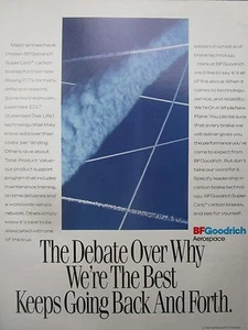 9/1992 PUB BF GOODRICH AEROSPACE SUPERCARB CARBON BRAKES BOEING 777 ORIGINAL AD - Imagen 1 de 1