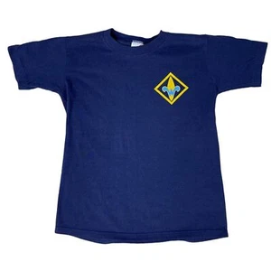 Vintage Cub Scout T-Shirt Jugend M blau Jerzees Einzelnaht Gr. L 14 Made in USA - Bild 1 von 8