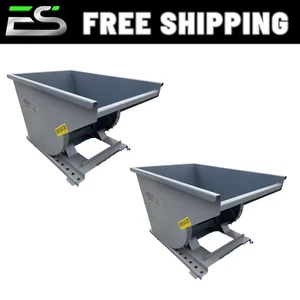 TWO-1/2 YD WRIGHT SELF DUMPING HOPPER- TRASH -DUMPSTER- RECYCLING- FREE SHIPPING - Picture 1 of 8