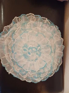 A Beautiful Decorative Place Pads Set of 6 White Blue Size S M L - Picture 1 of 5