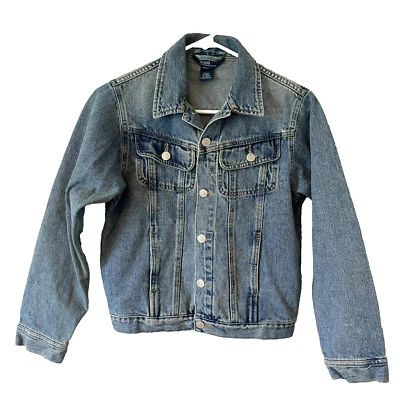 Polo by Ralph Lauren Denim Jacket Unisex Kids Size M 12/14 Jean Button - Image 1 of 4