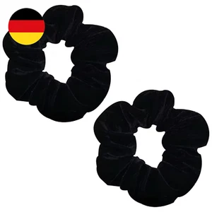 Haargummi Schwarz Scrunchie, Samt Haargummis für Mädchen & Damen Haargummis star - Bild 1 von 7