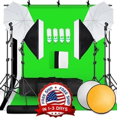 Kit de Luz para Fotografia luz para fotos pantalla verde chromakey Nuevo 2022 - Image 1 of 4