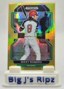 2022 Panini Prizm Draft Picks Gold Mikey Romero Top Prospect 2/10 SSP - Bild 1 von 2