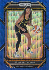 2023 Panini Prizm WNBA Blue Wave #3 Jasmine Thomas Los Angeles Sparks