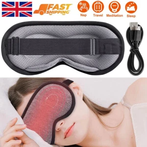Adjustable USB Heated 3D Eye Mask Pad Blackout For Blepharitis Dry Eye Relief UK - Picture 1 of 10