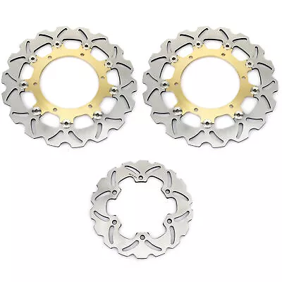 Rotores de discos de freno delanteros traseros para Yamaha YZF R1 1000 2002-2003 YZF R6 600 99-02 Foto 1 de 4