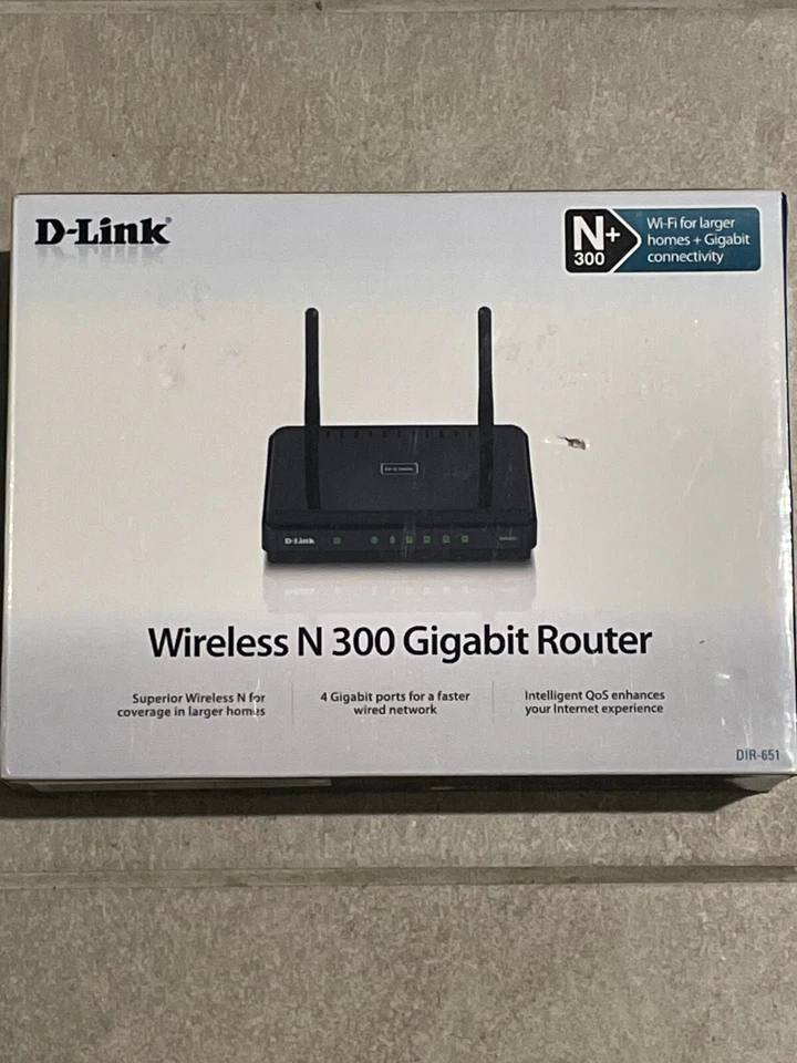 D Link Wireless Router N300 DIR 615 4 Lan Ports Wireless USB Port Black - Image 1 of 1