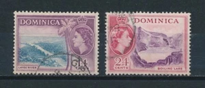 Dominica   151-2 Used, Layou River& Boiling Lake, 1954 - Picture 1 of 2
