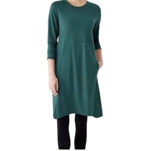 J JILL Pure Jill NUEVO Vestido Columpio Dobladillo Sumergido XS Verde Pima Algodón/Mezcla Modal XS - Imagen 1 de 7