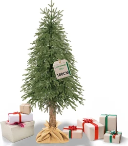 Albero Di Natale Con Tronco Naturale, 180 Cm, Densità Realistica, Ramoscelli E T - Foto 1 di 12