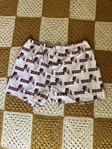 Vintage Bottom Drawers Arkansas Razorbacks Boxers Sleep Shorts Large AOP - Picture 1 of 6