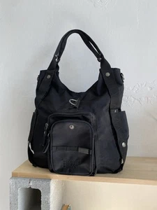 George Gina Lucy Avantgarde Baumwolle schwarz hübsche Porter große Tasche Handtasche - Bild 1 von 15