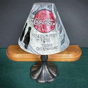 Coca Cola Shaded Glass Candle Holder 7.25" tall from 2001, Promotional, - Picture 1 of 8