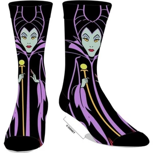 Bioworld Disney Villains Maleficent Character 360 Men's Crew Socks [Brand New] - Picture 1 of 1