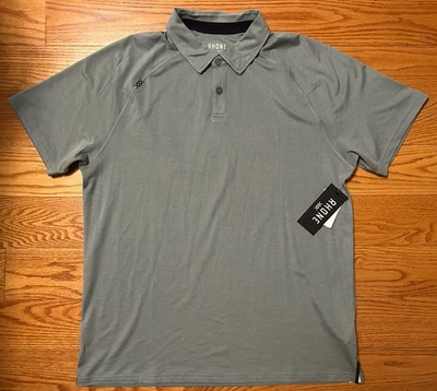 NWT! Mens Rhone Delta Pique Polo Stormy Sea Green L $88 SOLD OUT! - Image 1 of 4