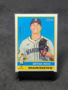 2025 Topps Heritage Bryan Woo SP #494 Seattle Mariners - Bild 1 von 2