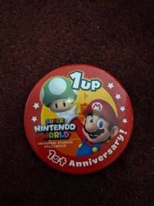 Universal Studios Hollywood Super Nintendo World 1st Anniversary Button Mario - Picture 1 of 2