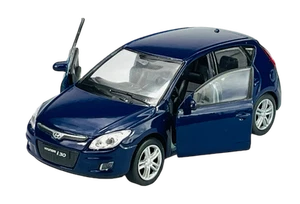 WELLY HYUNDAI i30 BLUE 1:34 DIE CAST METAL MODEL NEW IN BOX 43610 - Picture 1 of 6