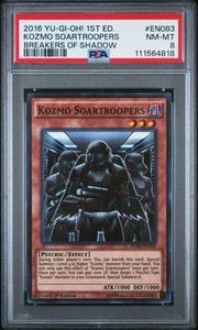 Yugioh - Kozmo Soartroopers (Super Rare)- BOSH-EN083 PSA 8 - Picture 1 of 2