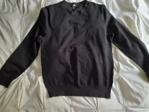 H&M Mens Jumper Pullover Round neck Size L Black Viscose Very Good - Picture 1 of 4