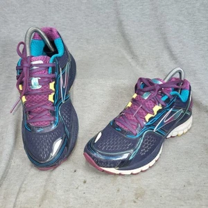 Brooks Ghost 8 Running Sneakers Shoes Black Purple Blue Women 6.5 EU 37.5 - Picture 1 of 9