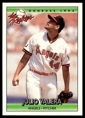 1992 Donruss The Rookies Julio Valera Rookie California Angels #119 - Image 1 of 2