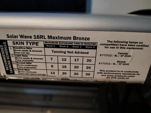 Solar Wave 16RL Maximum Bronze Tanning Bed - Picture 1 of 5