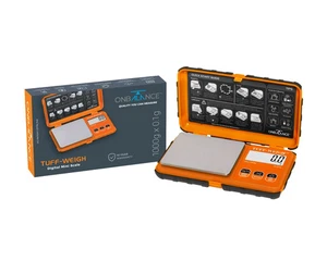 Básculas digitales Tuff de 0,1 g 1000 g de capacidad agarre de goma naranja joyería de cocina - Imagen 1 de 5